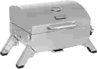 Royal Gourmet GT1001 Grelha Portátil de Aço Inoxidável, 10.000 BTU Churrasqueira a Gás com Pernas Dobráveis e Tampa Trancável, Acampamento ao Ar Livre, Deck e Bagagem, Prata