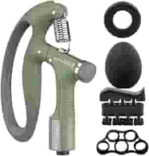 Kit Hand Grip Exercitador de Mãos e Dedos Ajustável 5 a 100kg Para Força Resistência Fisioterapia e Reabilitação Com Contador