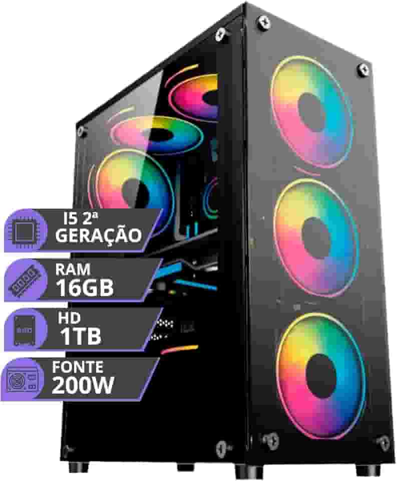 Pc Gamer Computador Cpu Intel I5 Hd 1tb Memoria Ram 16gb