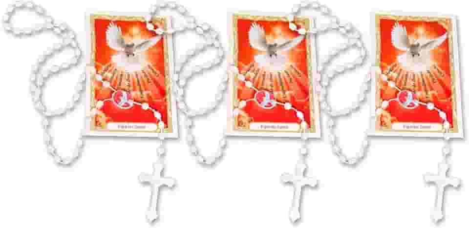 Kit 12 Terço Lembrança Crisma