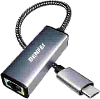 BENFEI Adaptador USB-C para Ethernet, USB tipo C (Thunderbolt 3/4) para RJ45 Gigabit Ethernet LAN adaptador de rede compatível com iPhone 15 Pro/Max, MacBook Pro/Air 2023, iPad Pro, iMac, S23, XPS 17