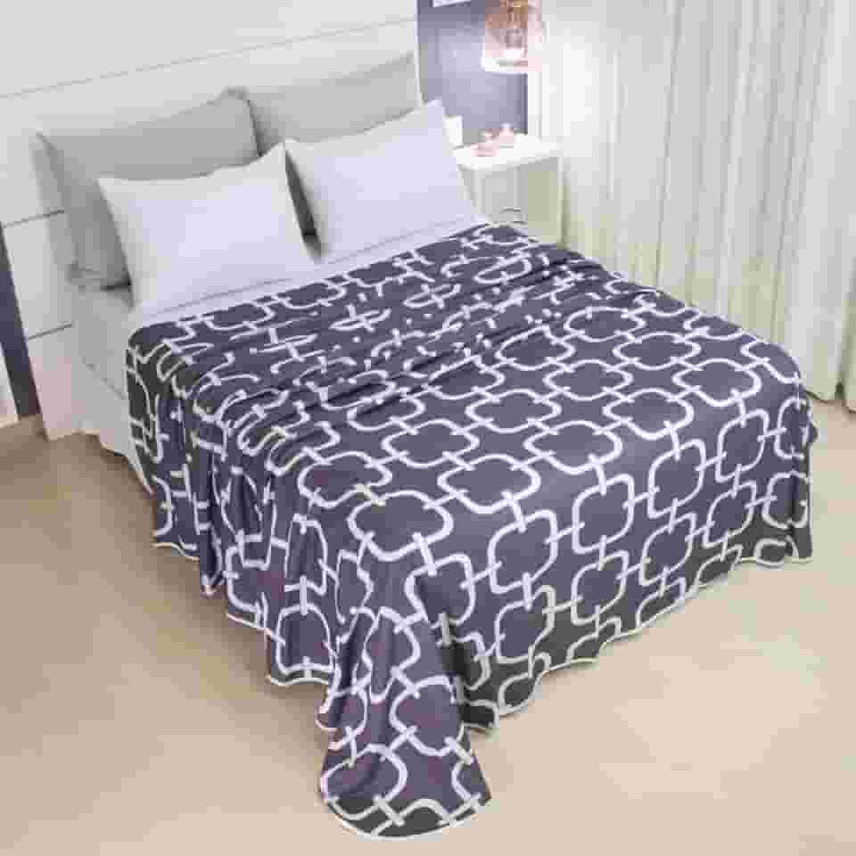 Lençol Casal Sem Elástico Malha Estampada 100% Algodão Para Se Cobrir 2,20 x 2,20m Toque Macio, Conforto e Durabilidade Cozzilar (Modelo 3)