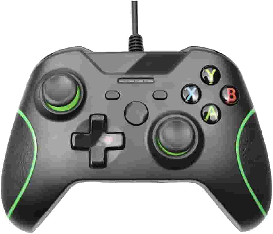 Controle com Fio para Xbox One com Vibração Dupla, de 3,5 mm para PC Windows 7/8/10 Xbox One, HNQH