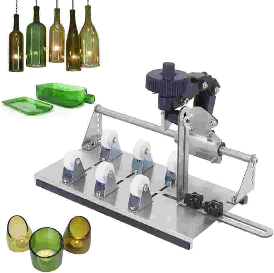 Ferramentas de corte de vidro, kit de cortador de garrafa de vidro para todas as formas, kit de cortador de vidro para garrafas redondas e quadradas, kit de artesanato de garrafa DIY