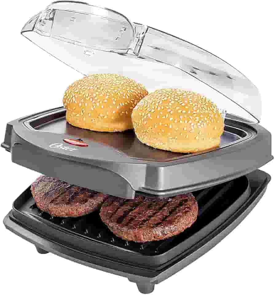 Grill Elétrico Oster Burguer 2 em 1 com Estufa, 110V, 1200W, OGRL500