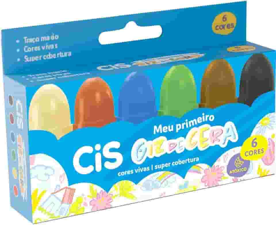 Giz de Cera CIS Meu Primeiro Giz de Cera, Caixa com 6 cores