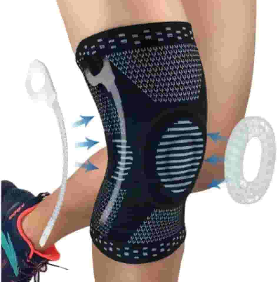 Joelheira de Compressão Profissional Snake para Academia Crossfit Musculação Corrida Bike Volei Basquete - Para proteção e recuperação do joelho (G)