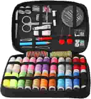 Kit de Costura E Linhas Completo C/ 96 Peças, para Reparo Com Estojo Preto Kit de Costura, Costura, Linha de Costura, Agulha de Costura, Costura Acessórios, Para Reparo Com Estojo Preto Premium