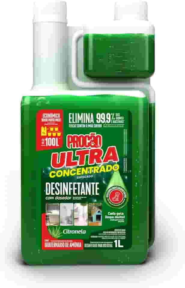 PROCÃO Desinfetante Ultra Concentrado Bactericida Citronela 1 litro