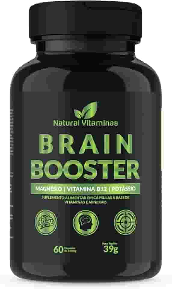 Complexo B, Biotina, Magnésio, Cálcio, Zinco e mais Vitaminas Bain Booster - 1 Pote com 60 Cápsulas de 650mg