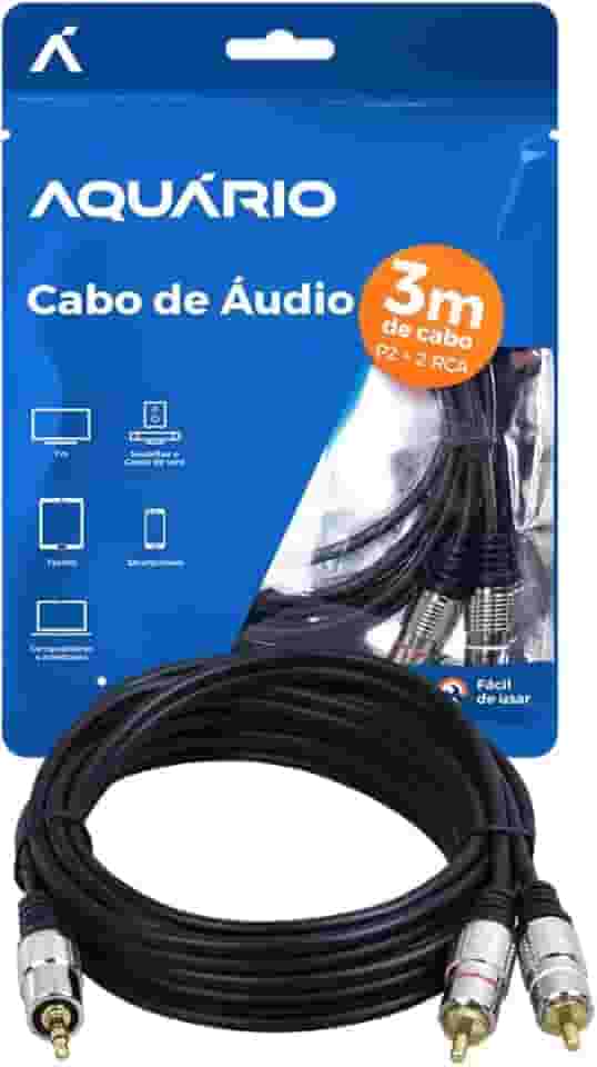 CABO P2 STEREO + 2 RCA - 3 METROS