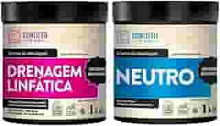 Creme de Massagem Profissional COSMECEUTA Drenagem Linfática + Neutro 1Kg - Alto desempenho, com grande ação deslizante, rendem em média 15 massagens corporais completas