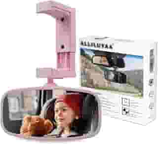 KERHAND Espelho de carro de bebê de 360 graus para assentos voltados para trás, espelhos de segurança infantis com instalação sem ferramentas, espelho retrovisor infantil sem BPA e certificado ASTM