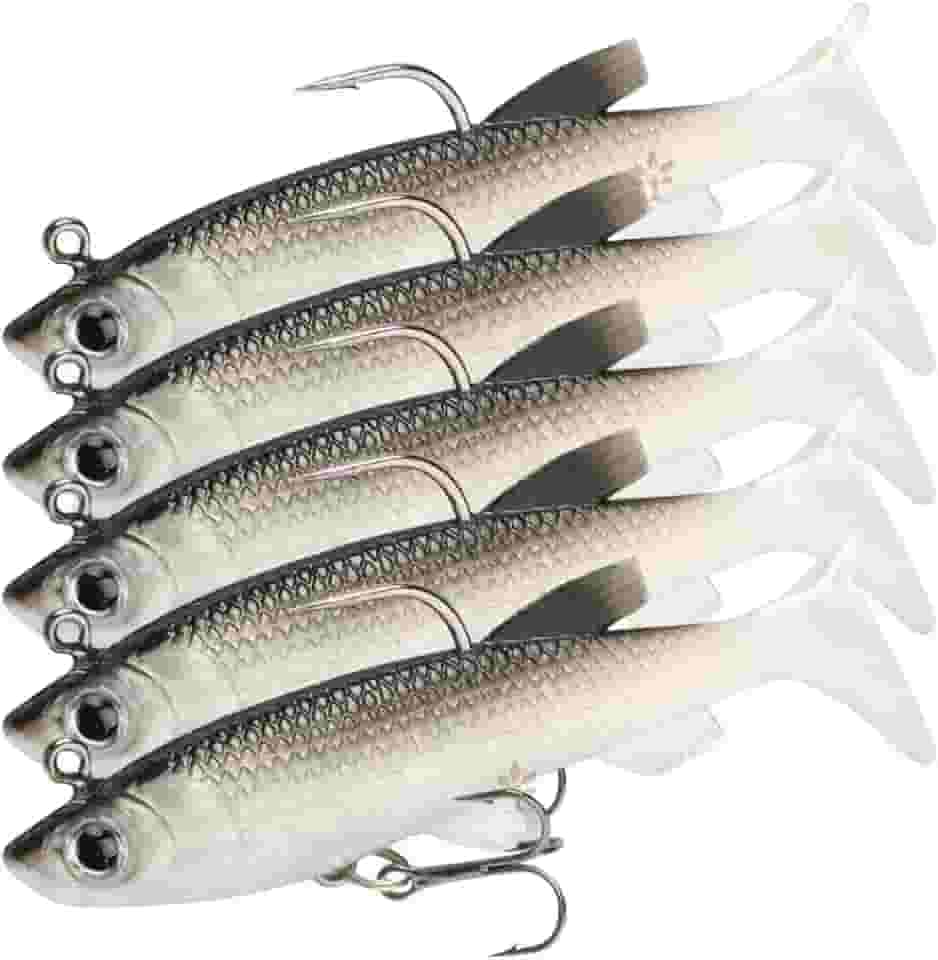 Kit 5 Iscas Artificial Soft Bait Tucunaré Traira Corvina