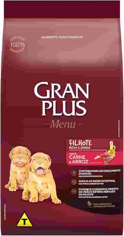 Granplus Ração Granplus Menu Cães Filhotes Carne E Arroz 20Kg
