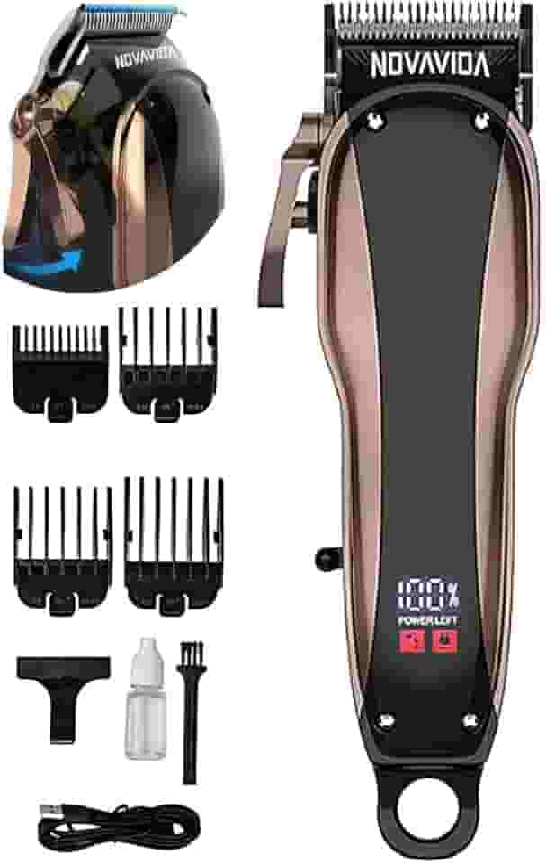 Maquina de Cortar Cabelo Profissional com Lâmina Ajustável Bateria de Alta Capacidade