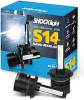 Par de Lâmpada Led do Farol H7-Nano S14-3600 Lumens 600K 12V 32W Shocklight