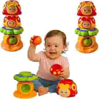 Brinquedo Educativo Joga Bolinha Joaninha Encaixar Monta Desmonta Colorido Brinquedos Para Bebe 1 ano