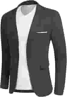 Blazer masculino de caimento justo, jaqueta esportiva leve de um botão, blazer casual
