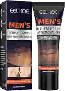 Mibee 60ml Creme Depilatório para Partes Íntimas Masculino Suave Pele Segura Hidratação Suave para Todos os Tipos de Pele