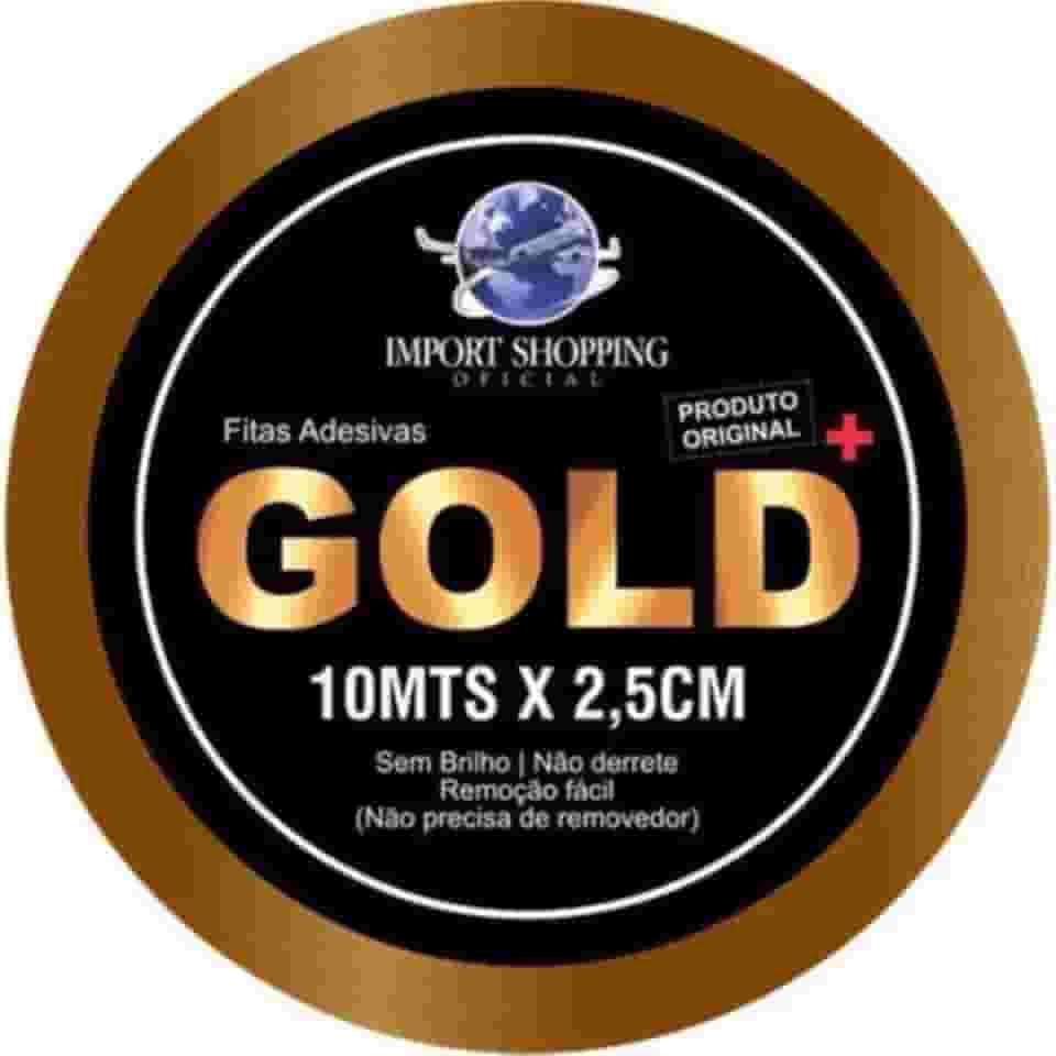 Fita Protese Capilar 10m Larga 2,54cm Amarela Dupla Face Não Derrete