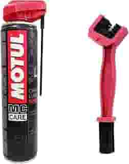 Lubrificante Corrente Moto Motul C2 +Plus Chain Lube Street Rua Motoboy Urbano - Spray 400 Ml + Escova de Limpeza