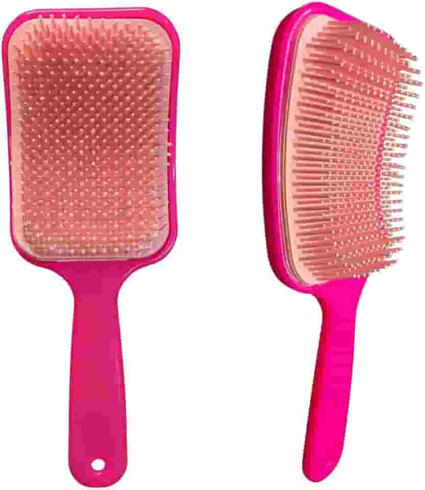 Escova Cabelo Raquete Flex Profissional Fashion Cerdas Flexíveis Desembaraçadora Anti Quebra Anti Frizz Mágica Premium CORES SORTIDAS