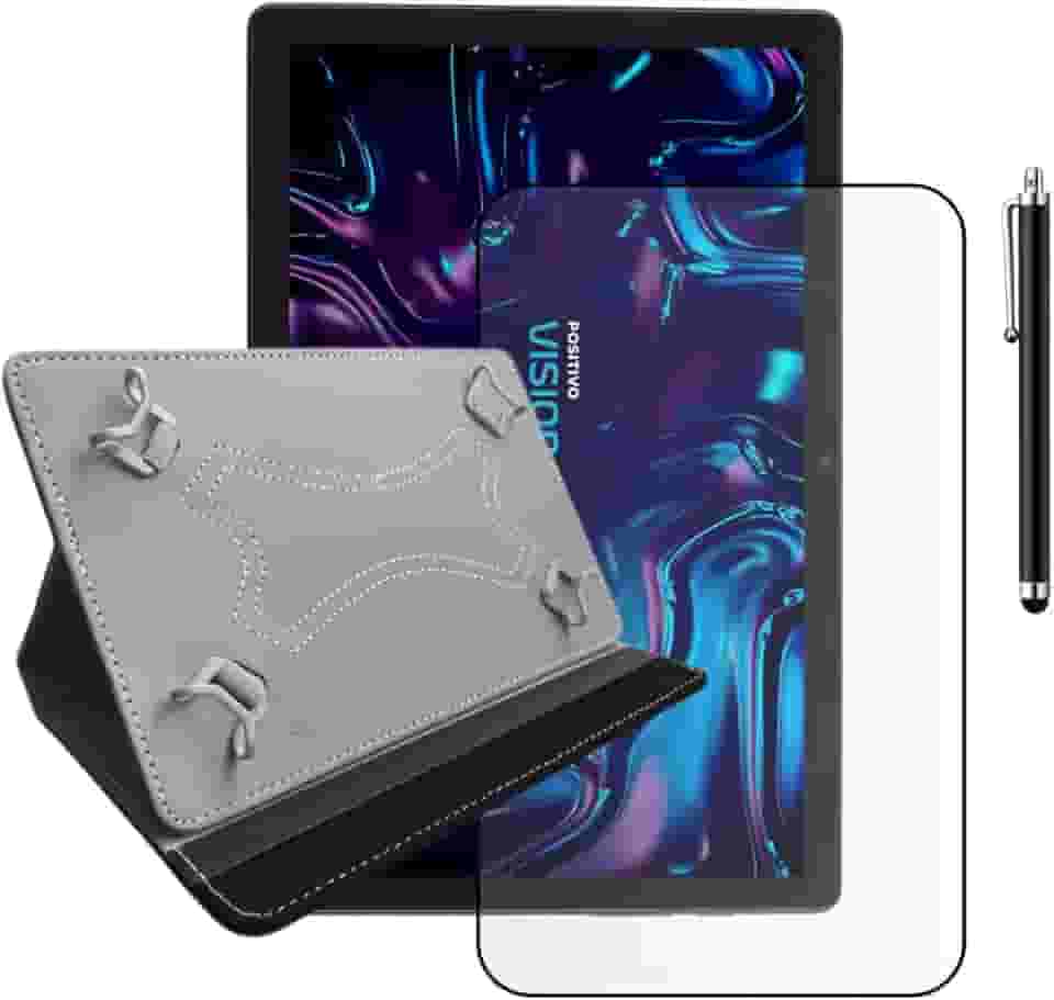 Blance, Kit Capa Couro + Película de Hydrogel + Caneta Touch Para Tablet Positivo Vision Tab 10