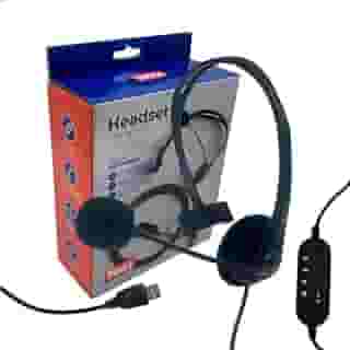INMA, Fone de Ouvido, Headset, com Microfone, Para Pc e Notebook, Para Computador, Fone Call Center, Fone com Cancelamento de Ruido, INMA compatível com TYJR (Preto)