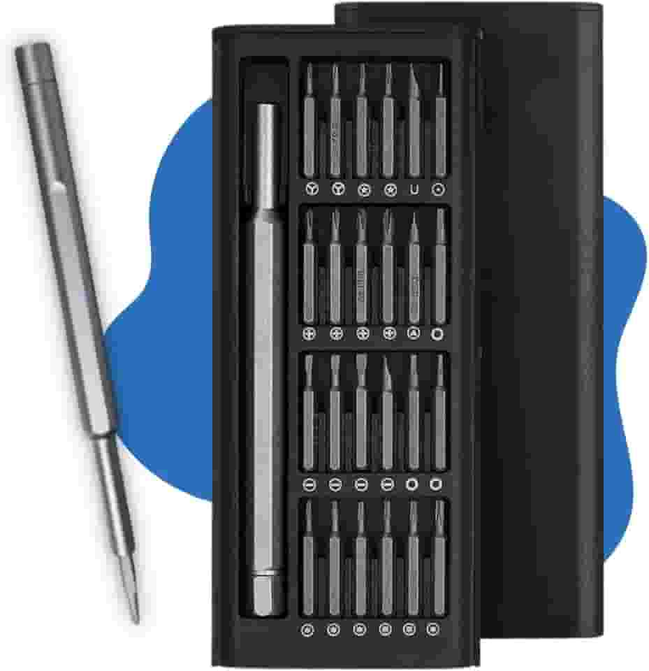 Kit Conjunto de Chave de Fenda 24 em 1 com Estojo Magnético Precisão Ideal para Reparos em Celulares, Notebooks, Relógios e Eletrônicos em Geral Linha Premium