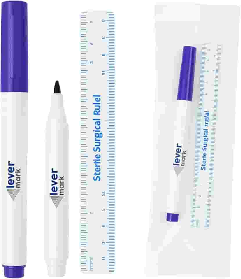 Caneta Cirúrgica Estéril Marcação Para Procedimentos + Régua