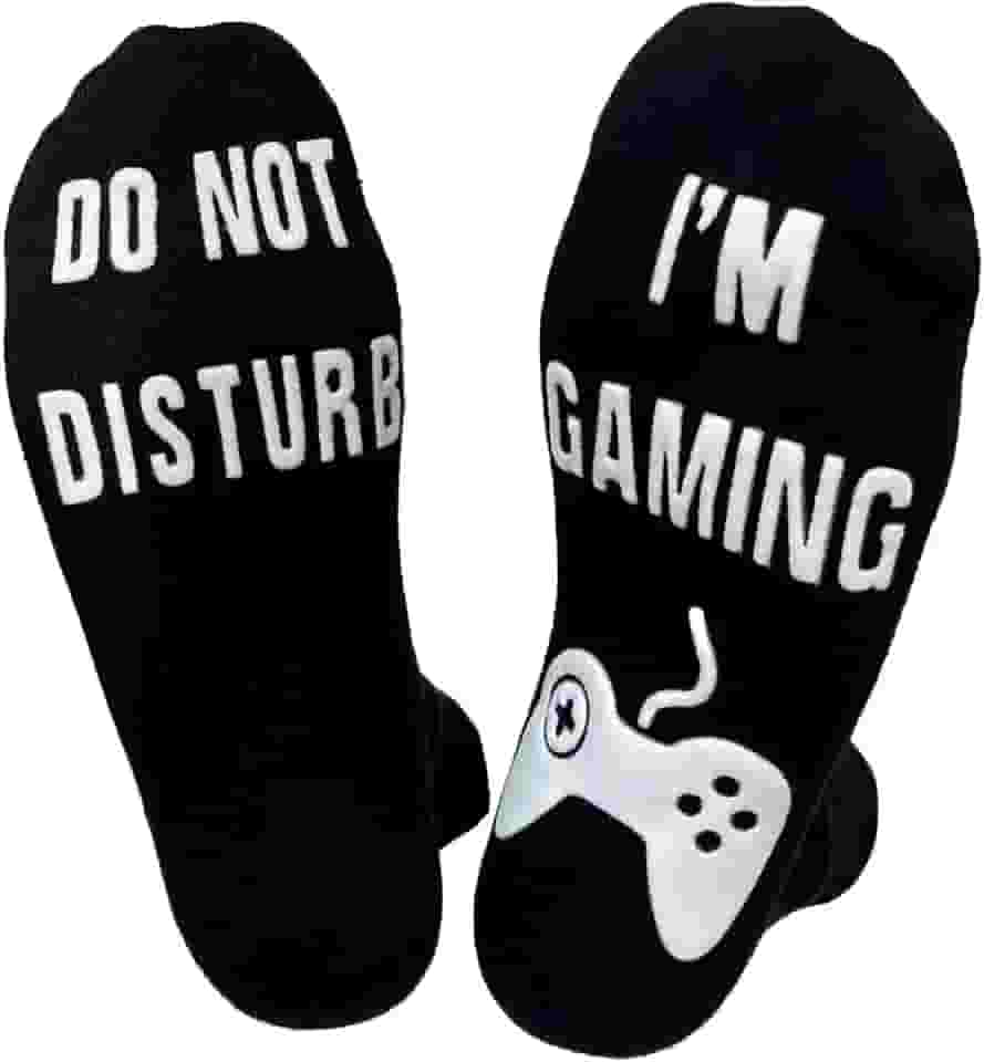 Do Not Disturb I'm Gaming Socks, presentes de aniversário para homens, meninos, meninos, jogadores, dia dos pais, Natal
