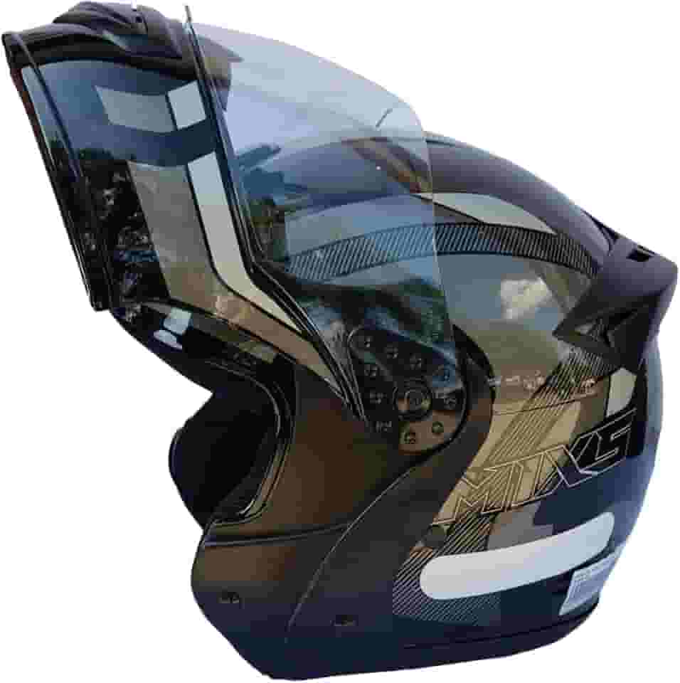 Capacete Moto Mixs Gladiator Delta Articulado Escamoteável Robocop Motociclista Motoqueiro