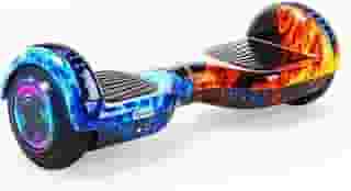Egazza K5 Hoverboard Chama Vermelha, Scooter de Equilíbrio 6,5' com Bluetooth e Luzes LED para Crianças e Adolescentes