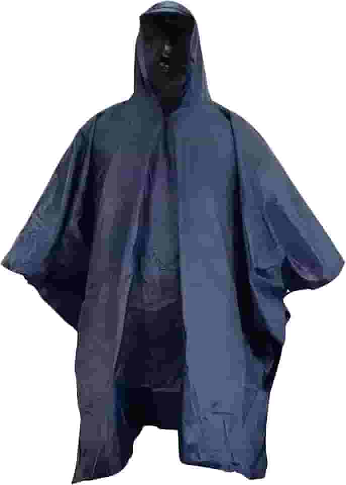 Capa de Chuva Poncho Albatroz Adulto Nylon Impermeável Azul Marinho (Compacta para Moto/Mochila)