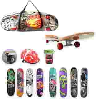 Skate Infantil Radical Menino Iniciante Menina Kit Protecao Completo