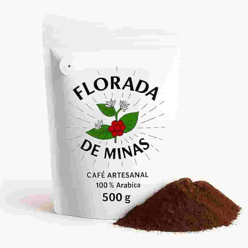 Café Especial em Grãos Torrado ou Moído 500g - 100% Arábica Coffee - Arara, Mundo Novo e Catuaí - Florada de Minas (500g, Moído - Mundo Novo)