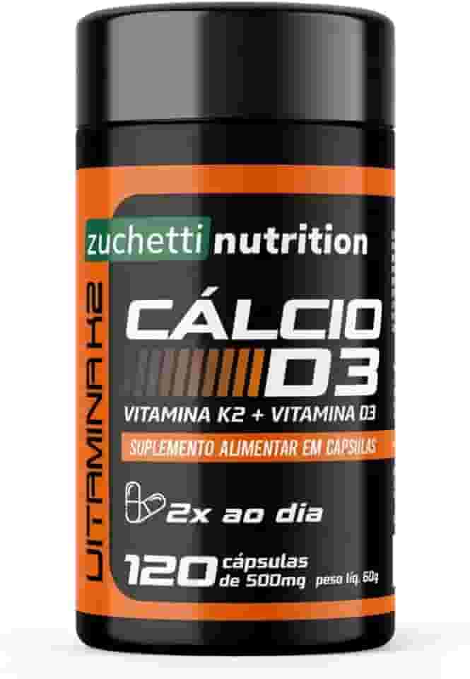 Calcio 400mg Carbonato de calcio + Vitamina D3 k2 com 120 Capsulas