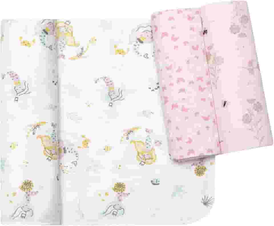 Papi Textil Cueiro Estampado, Rosa, 80 cmx50 cm, Pacote de 3