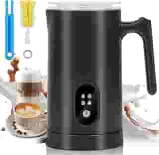 110V Espumador de Leite Elétrico 4 em 1, Vaporizador de Leite Elétrico de 430 ml, Batedor de Leite, Máquina Automática de Espuma Fria e Quente para Café, Latte, Chocolate Quente