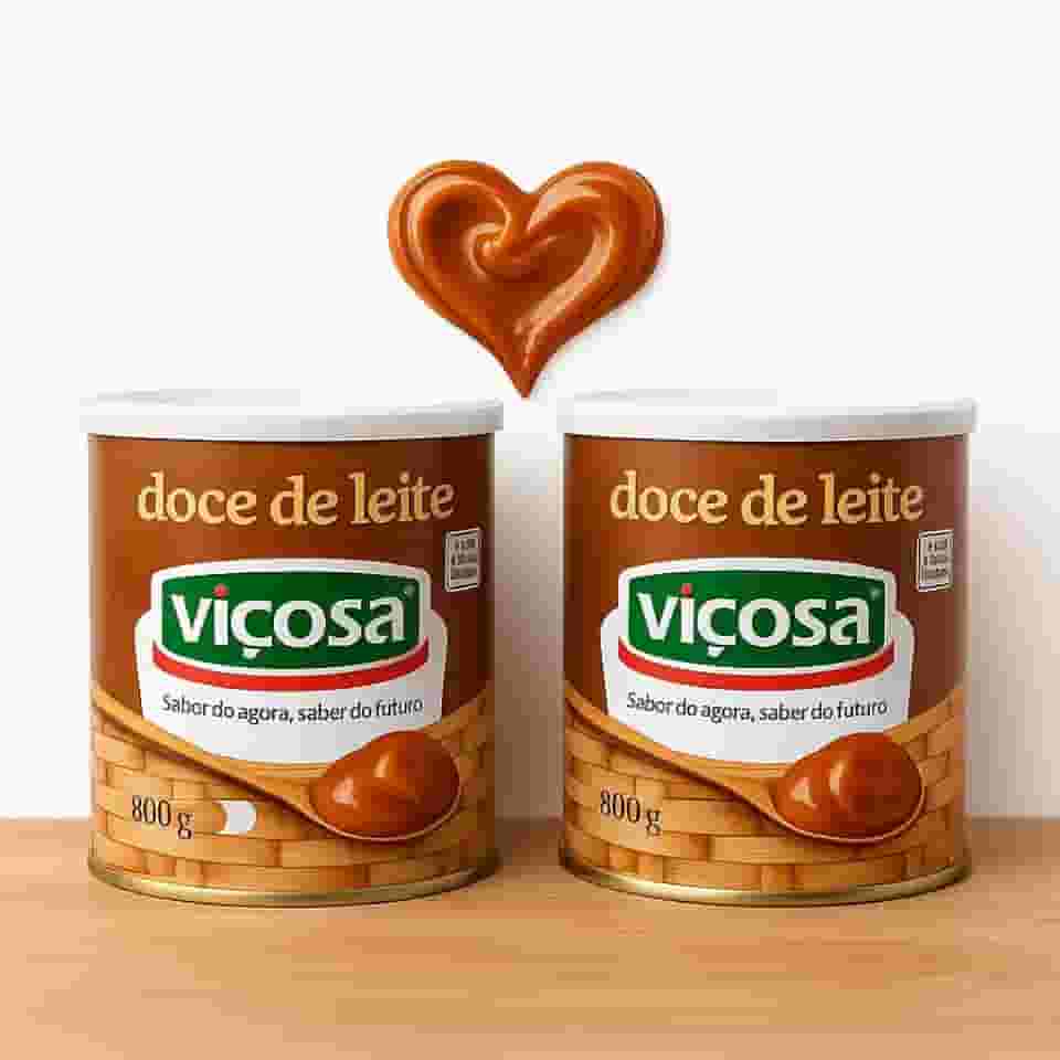 Kit 2 Doce Leite Viçosa Tradicional 800g Minas Gerais Cremoso Premiado O Melhor Do Brasil Artesanal Sobremesa (Kit2LatasGrandes)