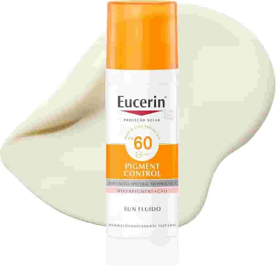 EUCERIN Protetor Solar Facial Antimanchas FPS 60 50ml, Pigment Control, Clareador, Proteção UVA, UVB e Luz Visível, Thiamidol