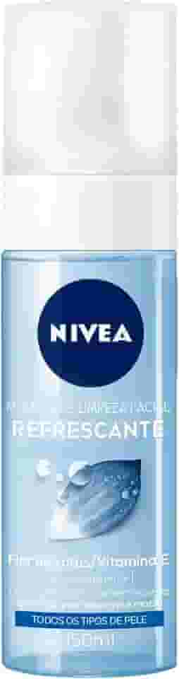 NIVEA Mousse de Limpeza Facial 150ml - Limpa todas as impurezas e resíduos de maquiagem, rico em vitaminas, revigora a pele e deixa uma sensação refrescante de hidratação