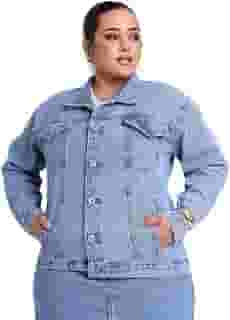 Jaqueta Jeans Plus Size Feminina, 100% Algodão, do numero 44 ao 54.