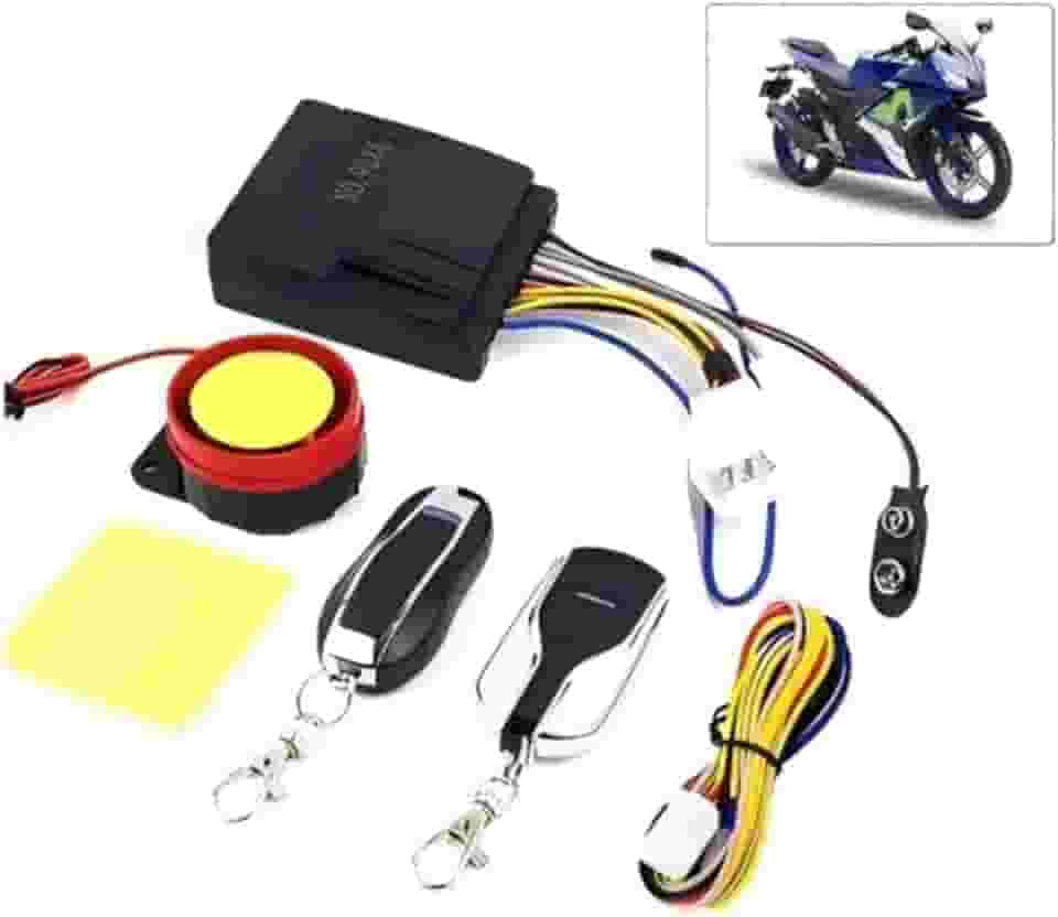 Alarme contra roubo de motocicleta com controle remoto - 125 dB, À prova d'água, com 2 controles remotos, Ideal para motociclistas que buscam proteção antifurto avançada