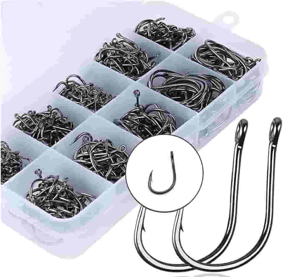 Kit Com 600 Anzóis Aço Carbono #3 Ao #12 + Caixa Pesca Anzol