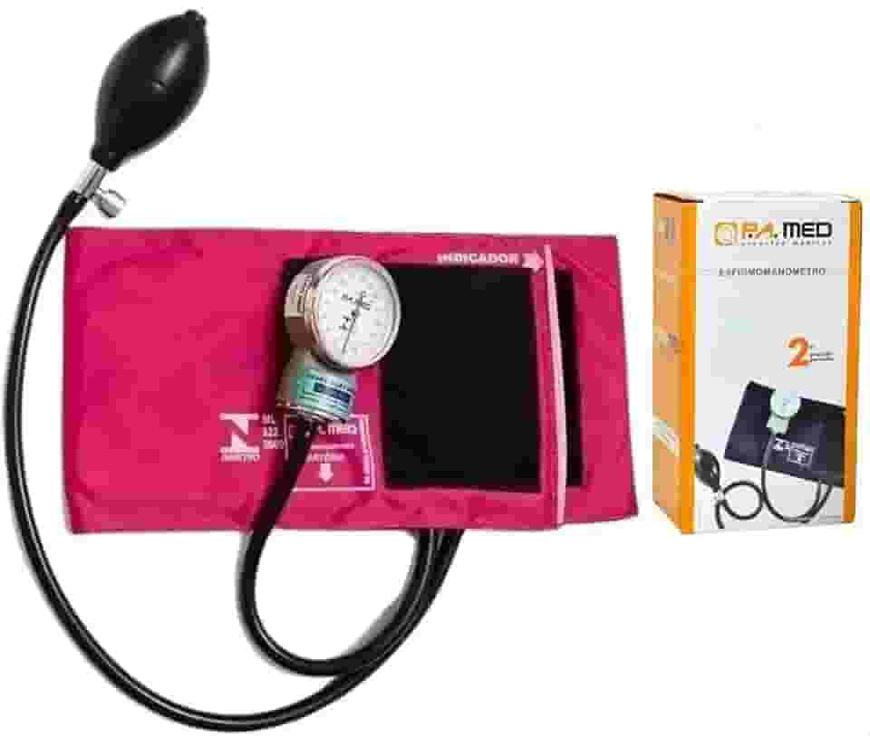 Esfigmomanômetro P A Med Com Selo Do Inmetro E Anvisa (Rosa)