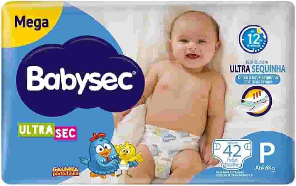 Fraldas Babysec Ultrasec Galinha Pintadinha, P, 42 Unidades