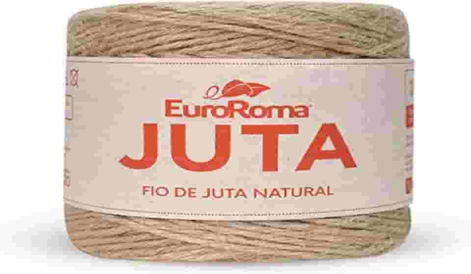 Barbante Cru, Euroroma, Juta Natural, 10/4, Rolo de 125 Metros