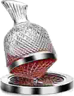 Decanter Decantador De Vinho De Vidro Giratório De Luxo 360 Nilosdecor